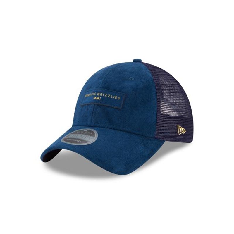 NBA Memphis Grizzlies Trucker 9Twenty Adjustable (GHE4538) - Blue New Era Caps